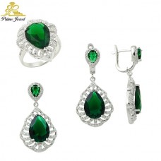 Gümüş zirkon taşlı set